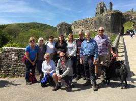 The walk reaches Corfe Castle.